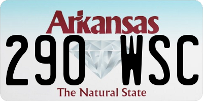 AR license plate 290WSC
