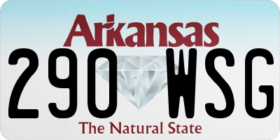AR license plate 290WSG
