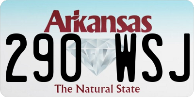 AR license plate 290WSJ