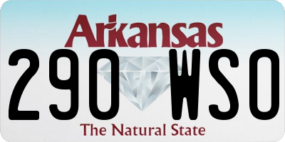 AR license plate 290WSO