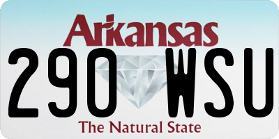 AR license plate 290WSU