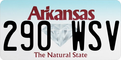 AR license plate 290WSV