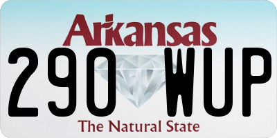 AR license plate 290WUP