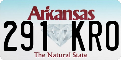 AR license plate 291KRO
