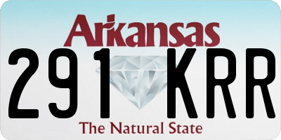AR license plate 291KRR