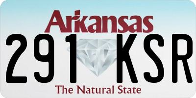 AR license plate 291KSR
