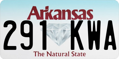 AR license plate 291KWA