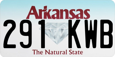 AR license plate 291KWB