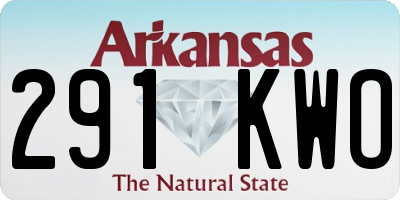 AR license plate 291KWO