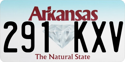 AR license plate 291KXV