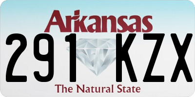 AR license plate 291KZX