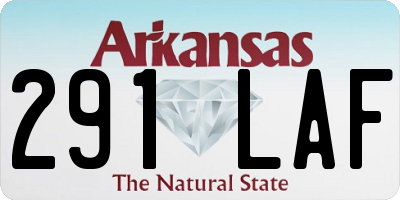 AR license plate 291LAF
