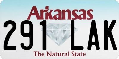AR license plate 291LAK