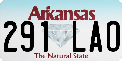 AR license plate 291LAO