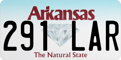AR license plate 291LAR