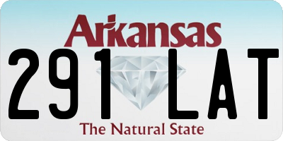 AR license plate 291LAT
