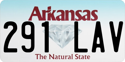 AR license plate 291LAV