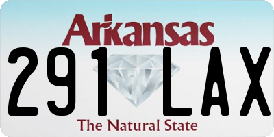 AR license plate 291LAX
