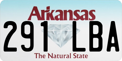 AR license plate 291LBA