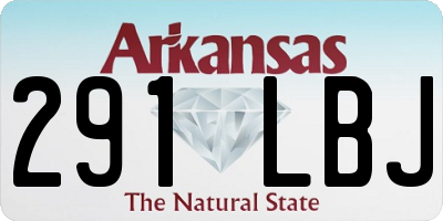 AR license plate 291LBJ