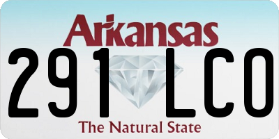 AR license plate 291LCO
