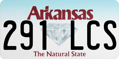 AR license plate 291LCS