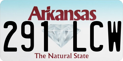AR license plate 291LCW