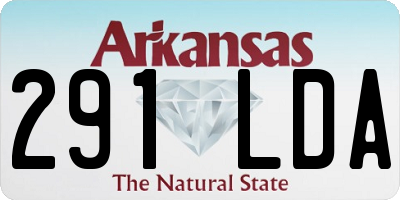 AR license plate 291LDA