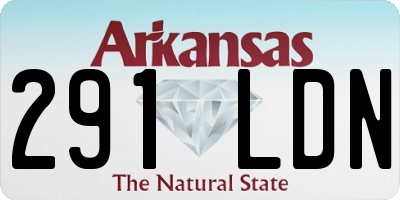 AR license plate 291LDN