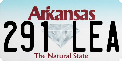 AR license plate 291LEA