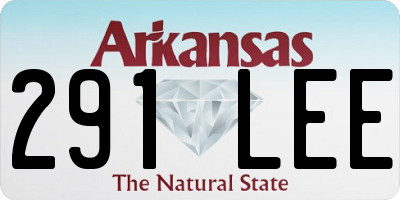 AR license plate 291LEE