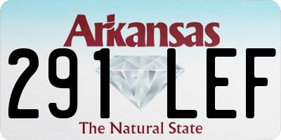 AR license plate 291LEF