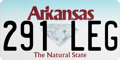 AR license plate 291LEG