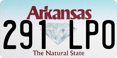 AR license plate 291LPO