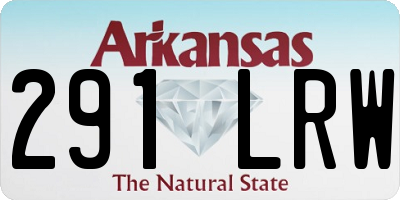 AR license plate 291LRW