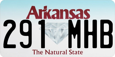 AR license plate 291MHB