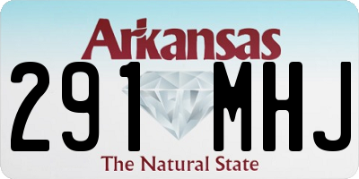 AR license plate 291MHJ