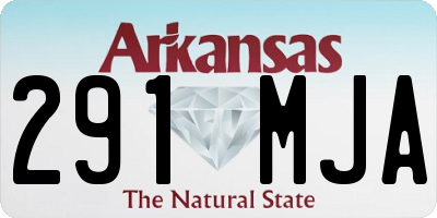 AR license plate 291MJA