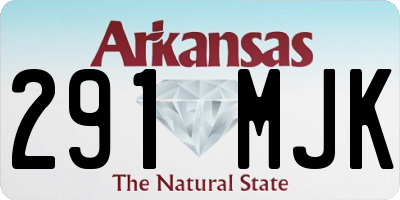 AR license plate 291MJK