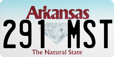 AR license plate 291MST