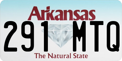 AR license plate 291MTQ