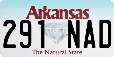 AR license plate 291NAD