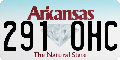 AR license plate 291OHC