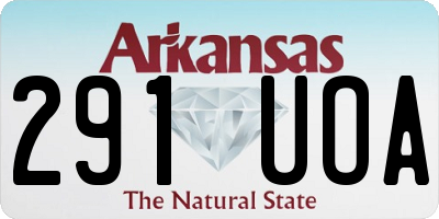 AR license plate 291UOA