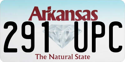 AR license plate 291UPC
