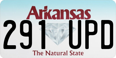AR license plate 291UPD