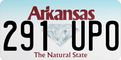 AR license plate 291UPO