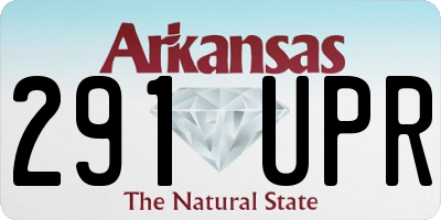 AR license plate 291UPR