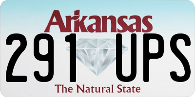 AR license plate 291UPS