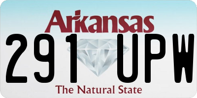 AR license plate 291UPW